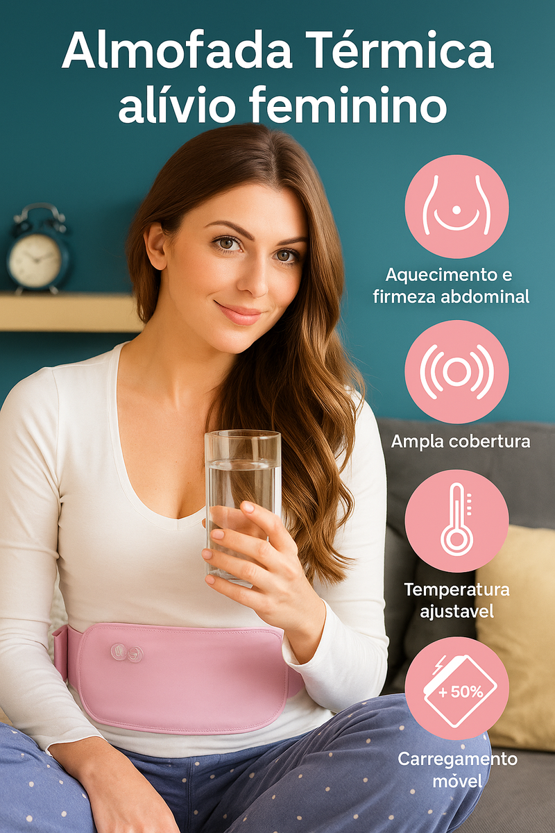 Almofada Térmica Alívio Feminino – A solução portátil para suas cólicas